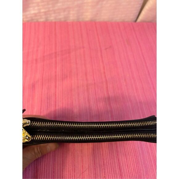 Coach signature double gold zipper wallet brown 6.5x4" - Picture 7 of 8